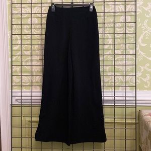 Black wide leg dress pants